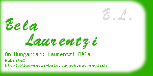 bela laurentzi business card